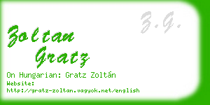 zoltan gratz business card